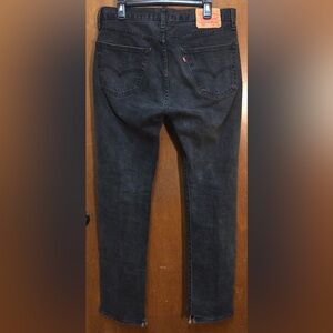 Levi’s 501 Black Wash Jeans 34X36 Button Fly Straight Leg Classic Fit.